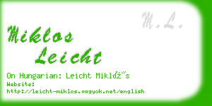 miklos leicht business card